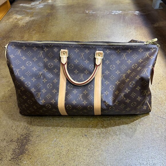 Genuine Louis Vuitton  Monogram Canvas Keepall Bandouliere 55 - 2019 Model - Picture 2 of 9